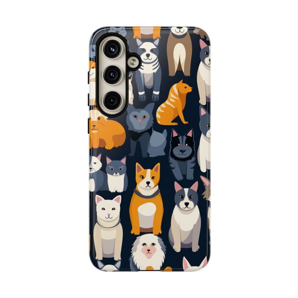 Kleurrijk Katten- en Hondenpatroon in Aantrekkelijke Kleuren