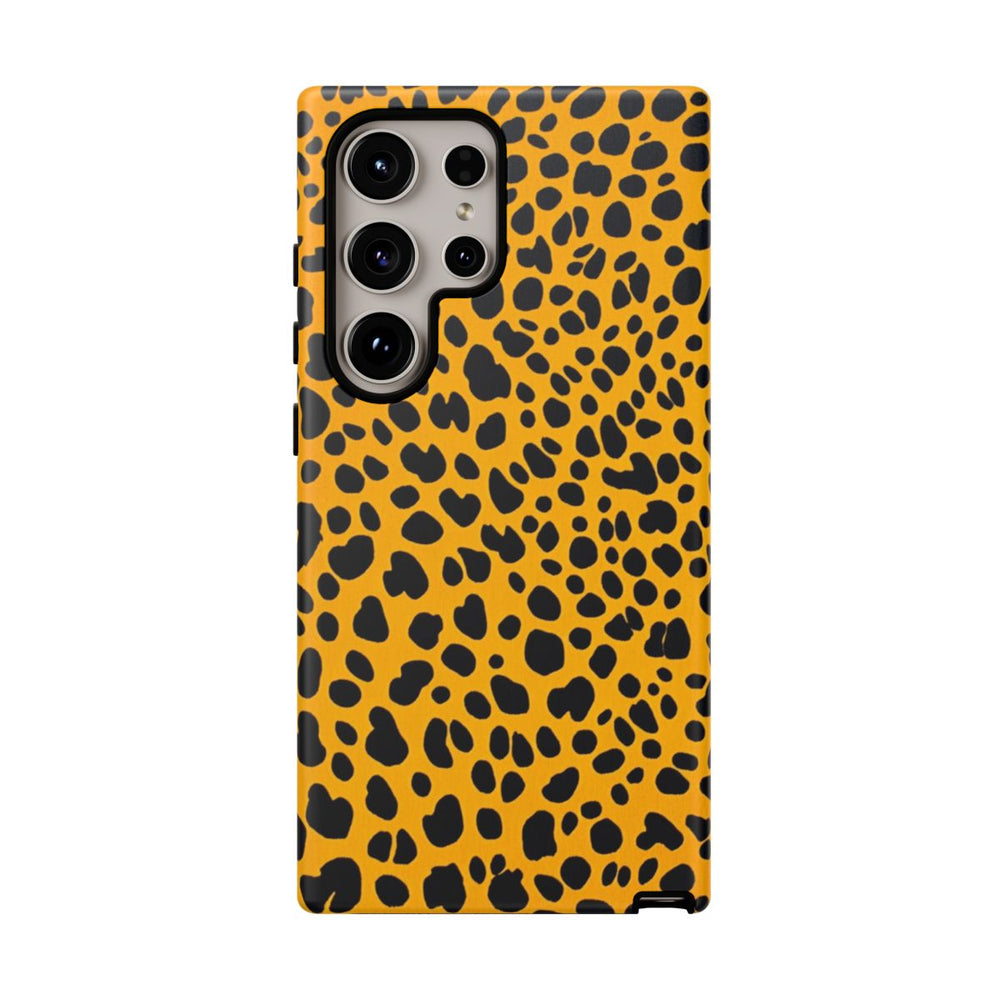 Zwart-Oranje Abstracte Luipaardprint