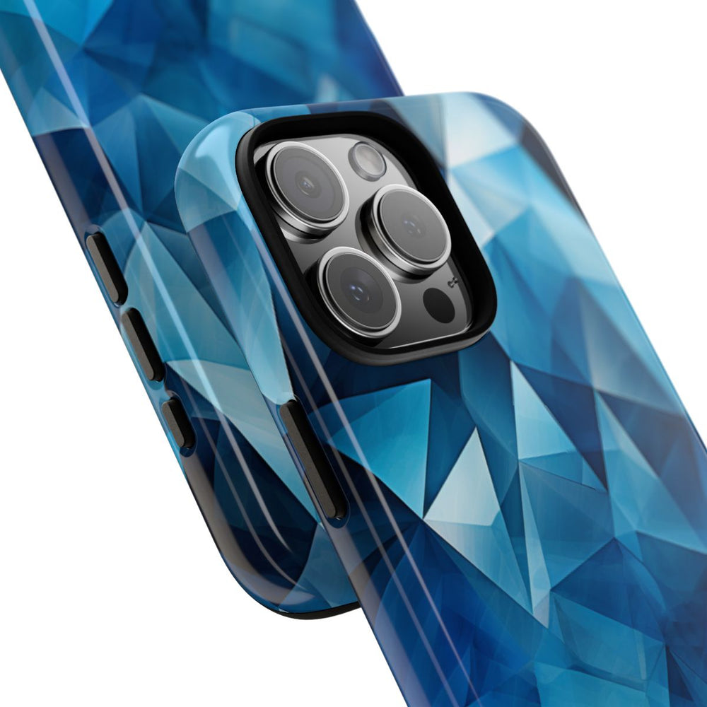 Blauw Geometrisch Driehoekenpatroon