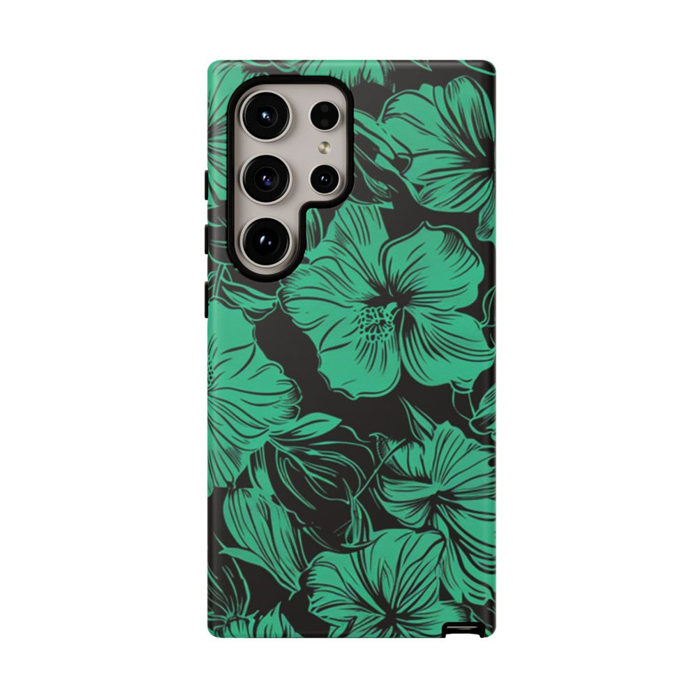 Groen Hawaïaans Bloemenpatroon