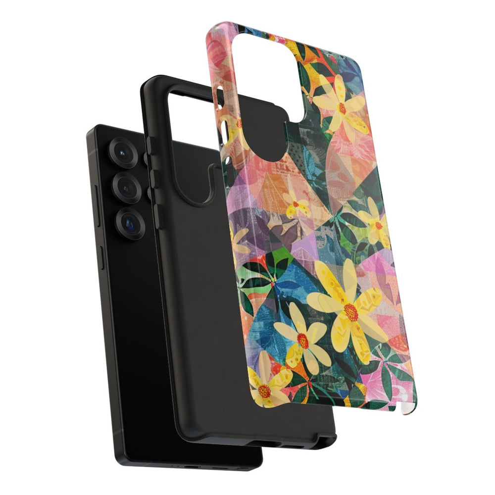 Abstract Bloemmotief met Geometrisch Patroon