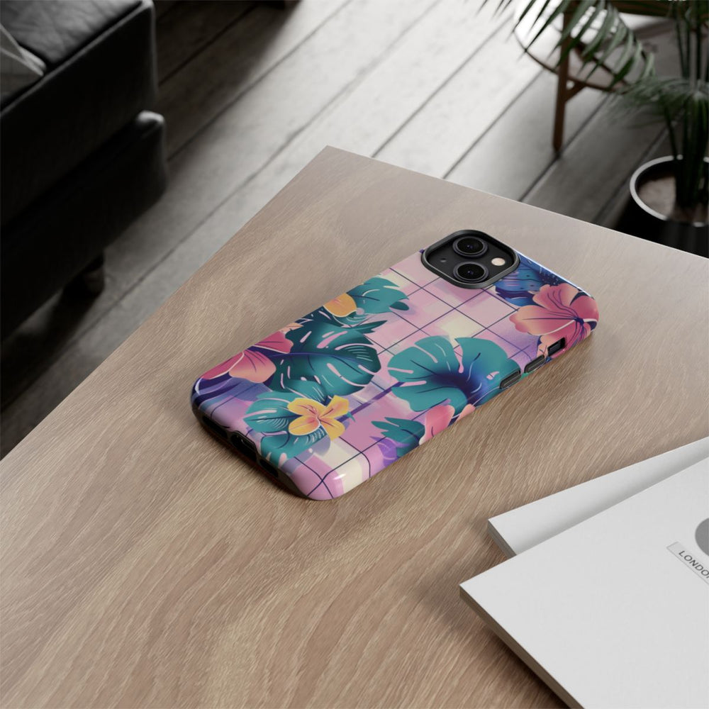 Tropisch Bloemenpatroon met Roze en Gele Bloemen
