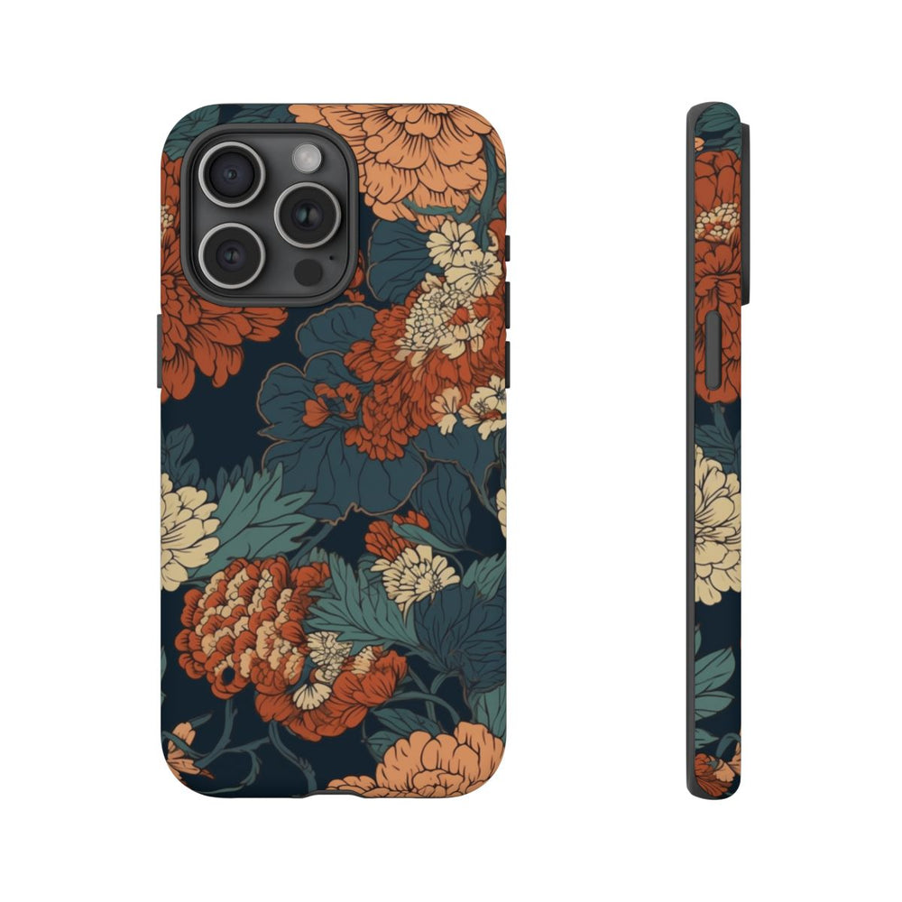 Vintage Bloemenpatroon in Warme Kleuren
