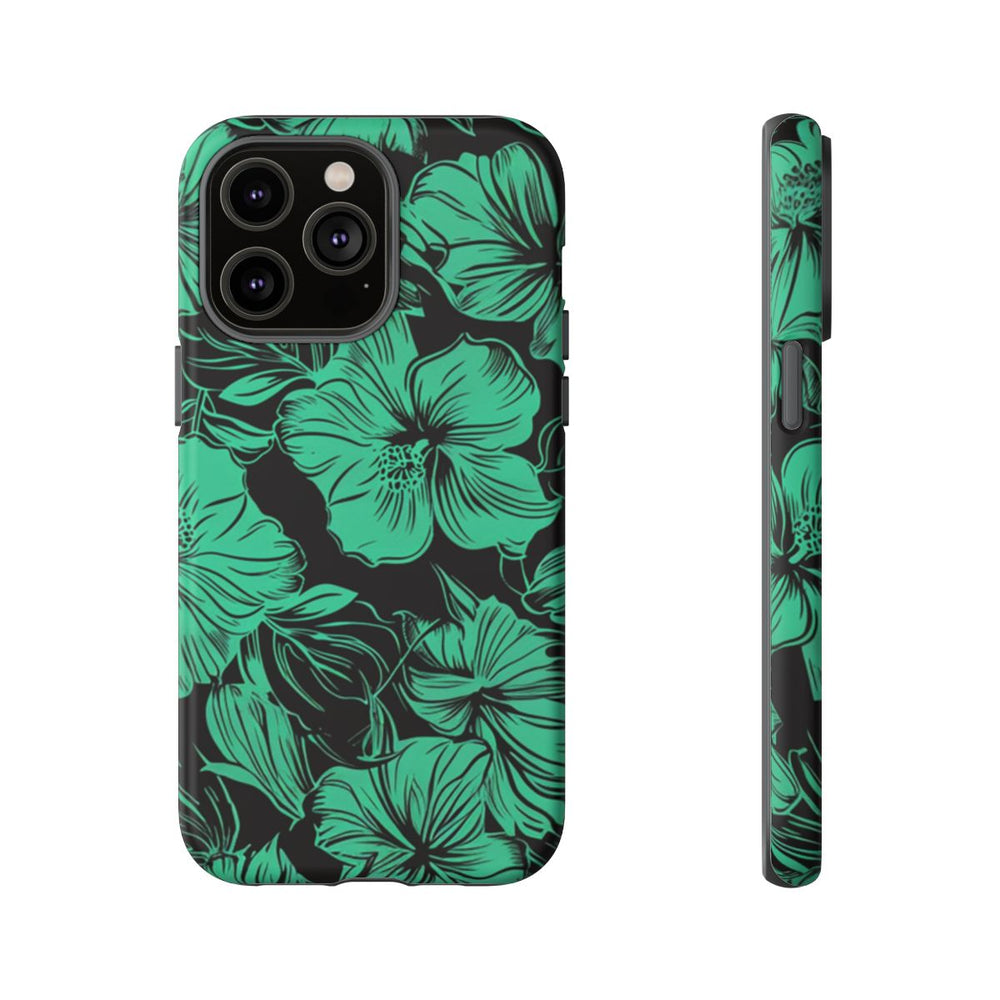 Groen Hawaïaans Bloemenpatroon