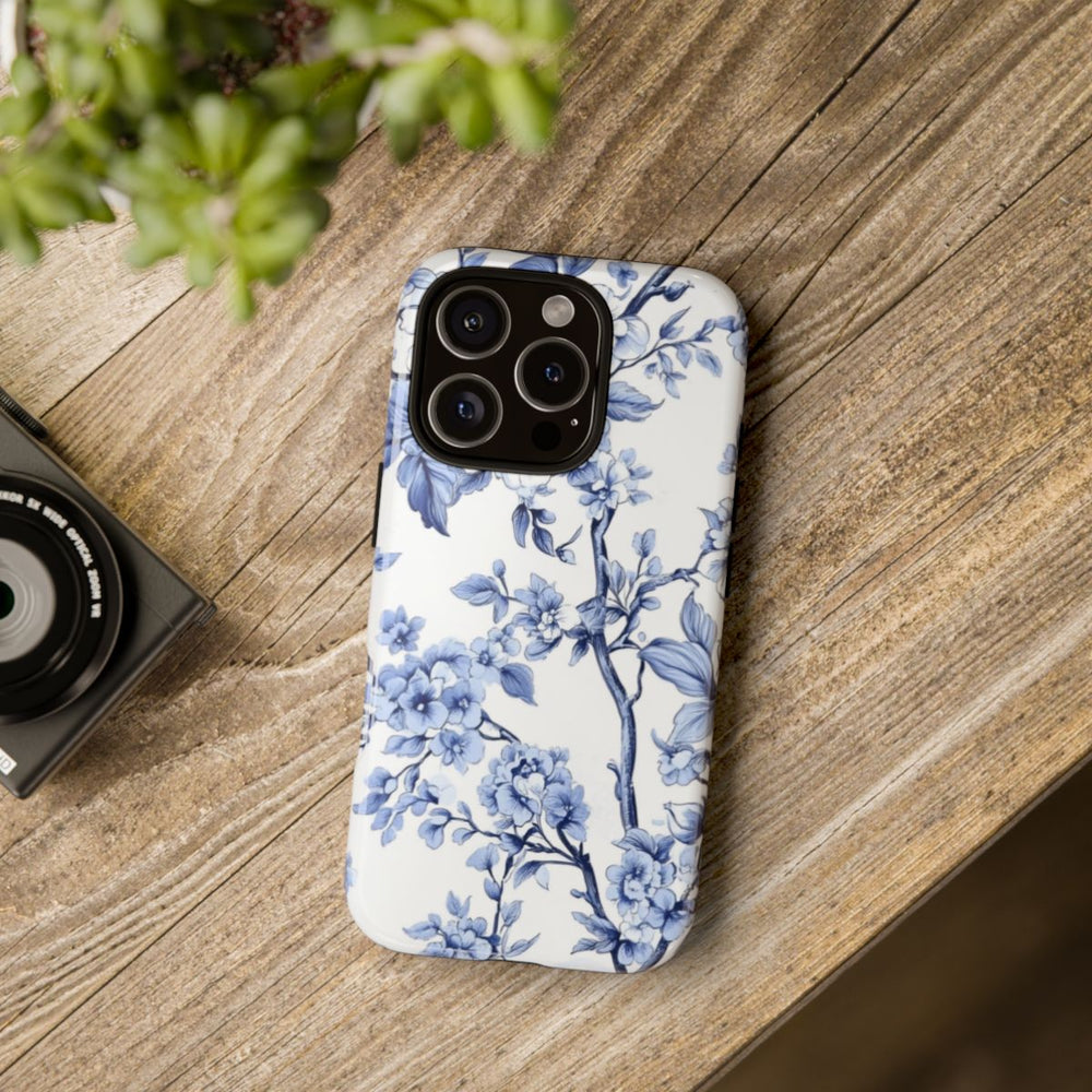 Blauw Vintage Bloemenpatroon