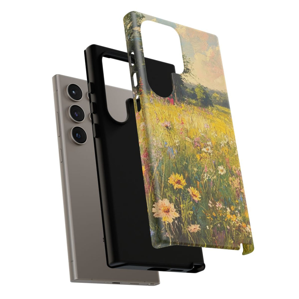 Zonnig Bloemenweide Schilderij
