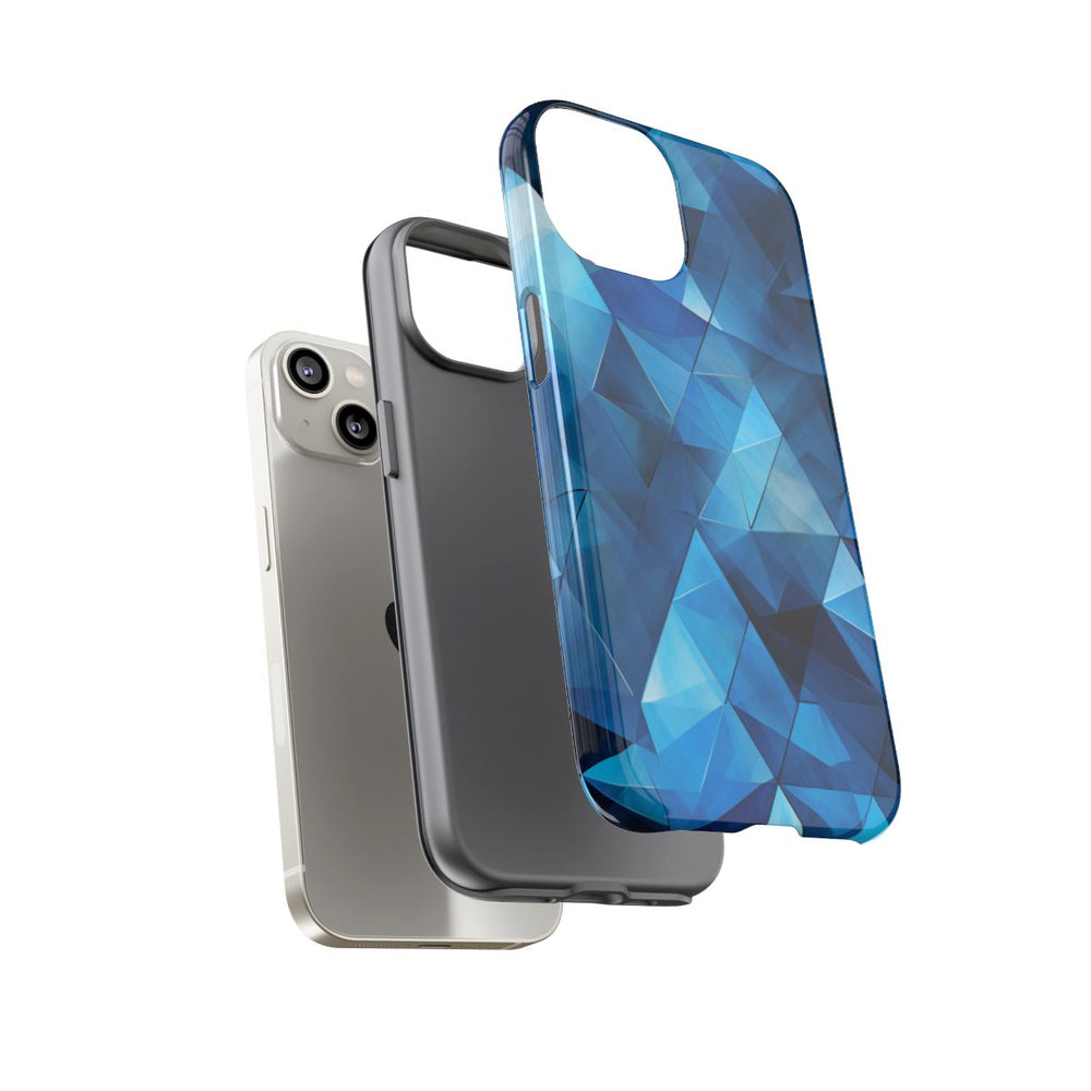 Blauw Geometrisch Driehoekenpatroon