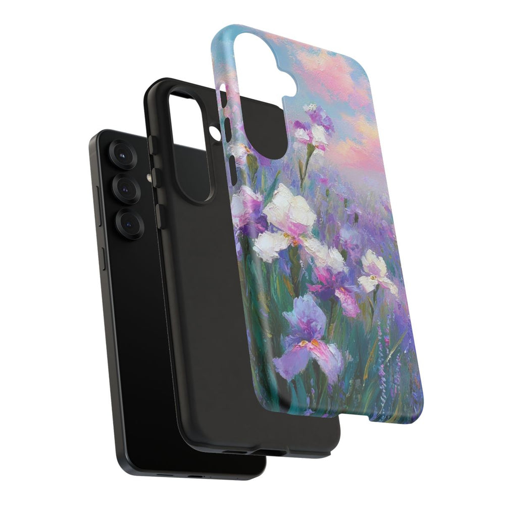 Pastelkleurige Irisbloemen Schildering