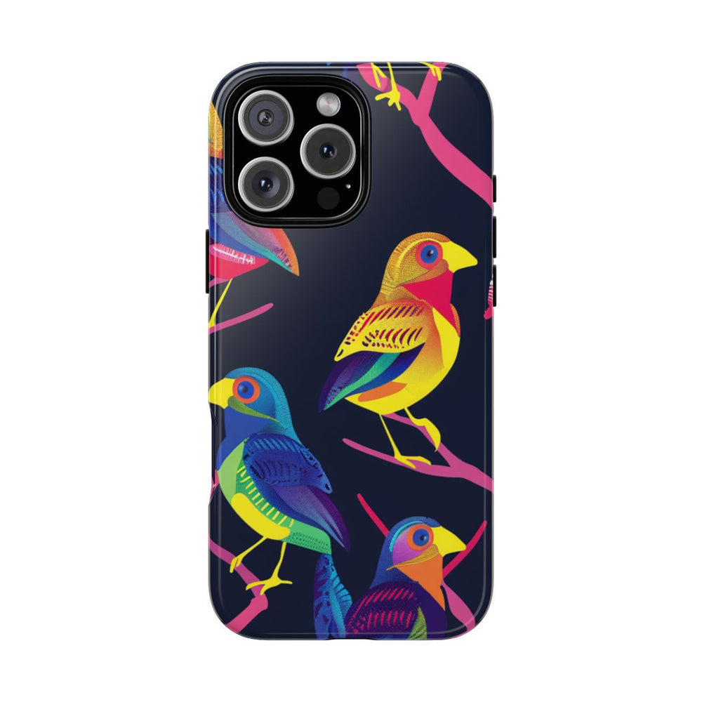 Neonkleurige Vogels op Takken