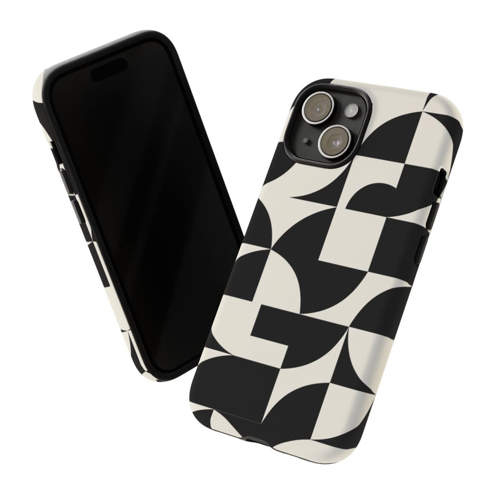 Zwart-Wit Geometrisch Abstract Patroon