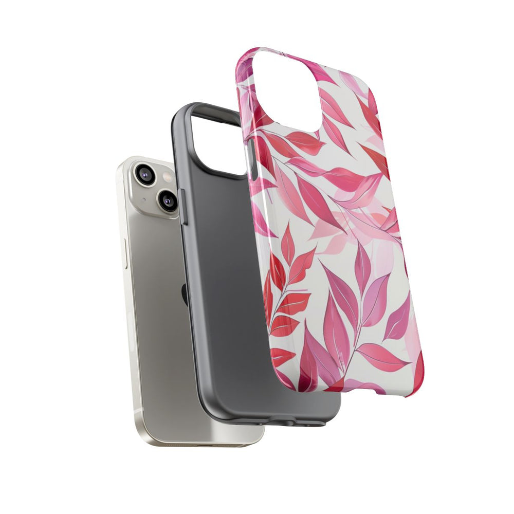 Roze en Rode Bladerenpatroon