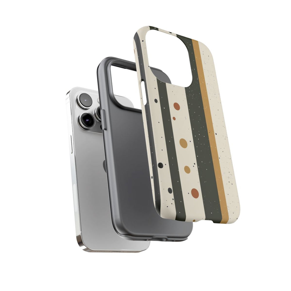 Retro Verticale Strepen en Stippenpatroon