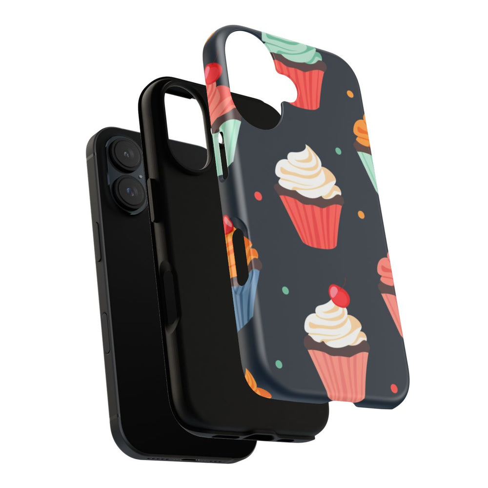 Vrolijk Cupcakepatroon met Kleurrijke Strepen