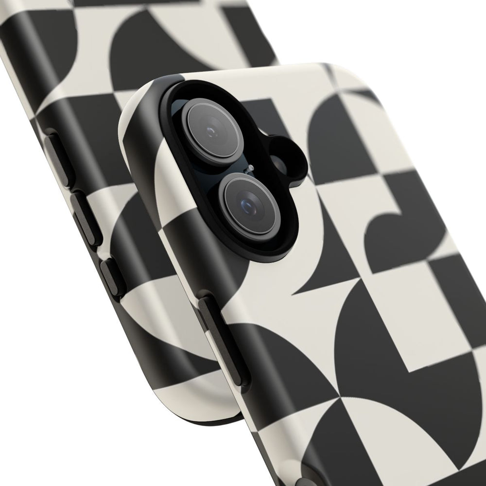 Zwart-Wit Geometrisch Abstract Patroon