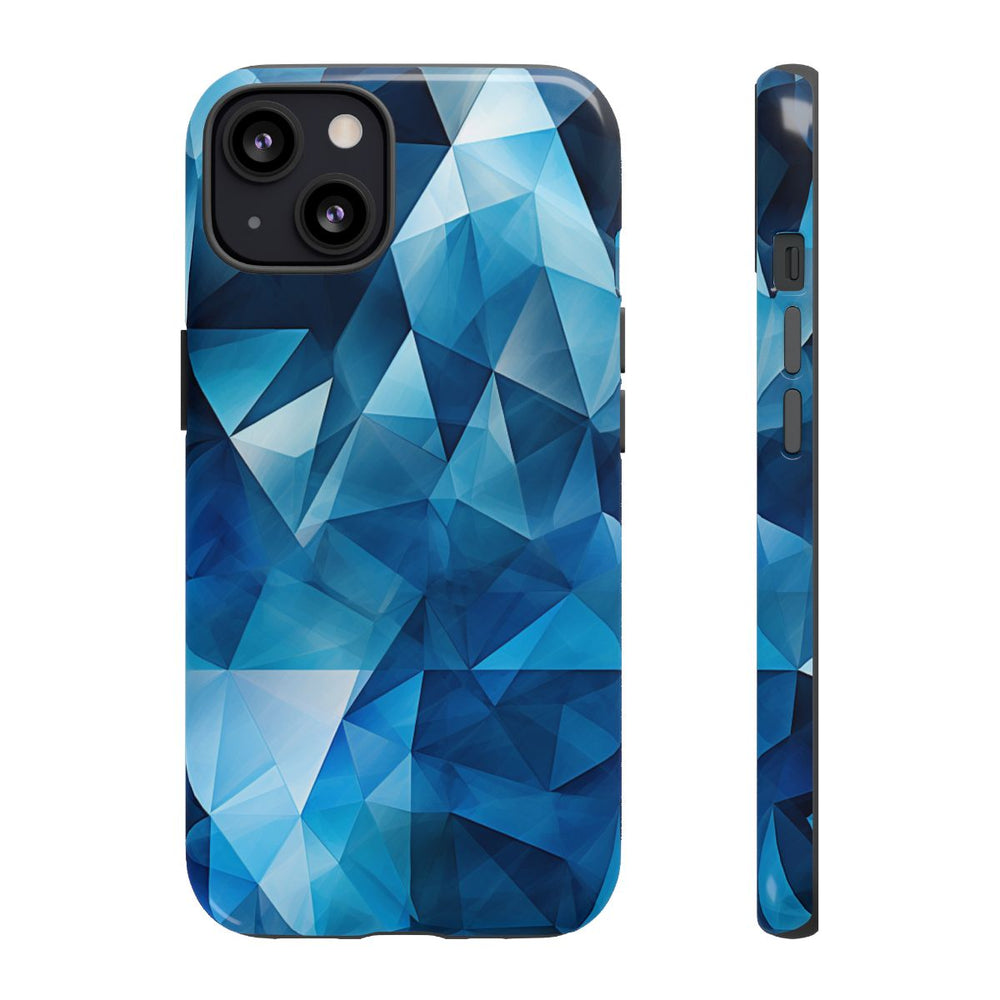 Blauw Geometrisch Driehoekenpatroon