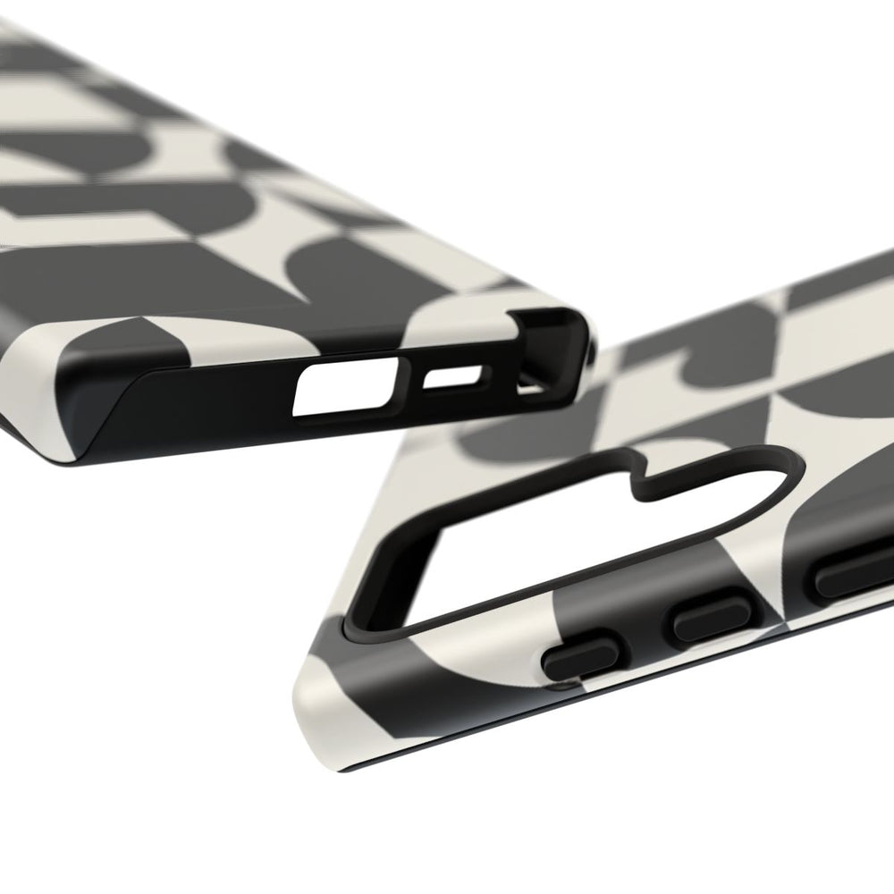 Zwart-Wit Geometrisch Abstract Patroon