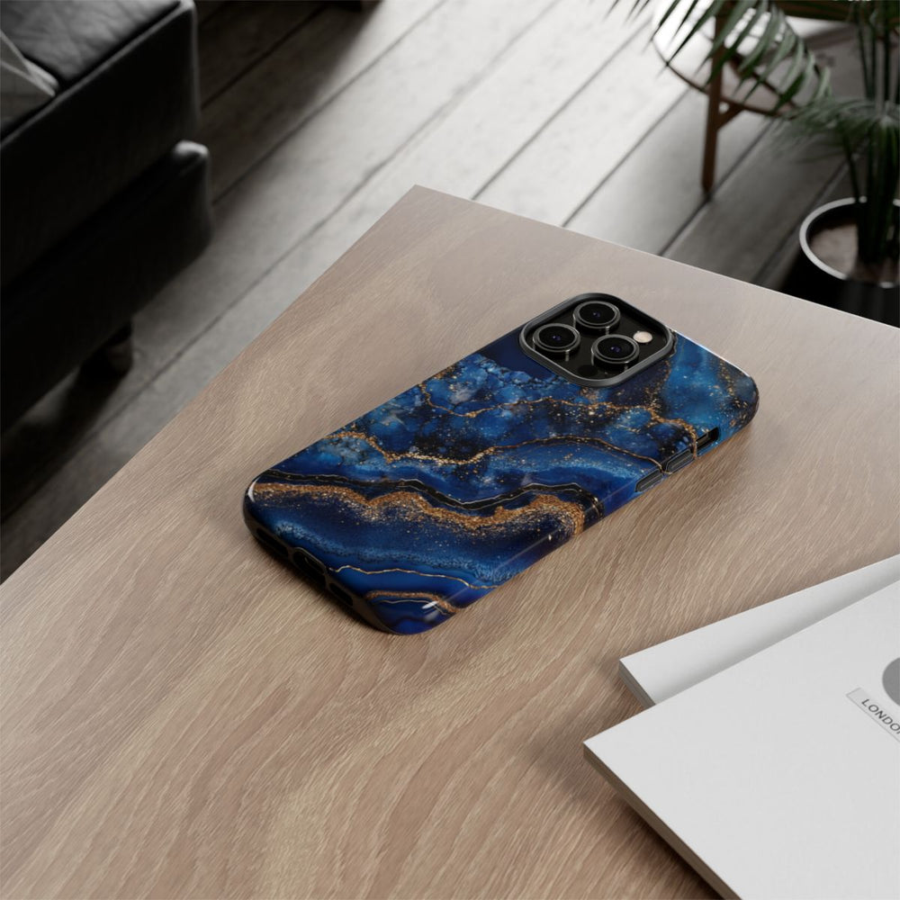 Blauw-Goud Geodepatroon