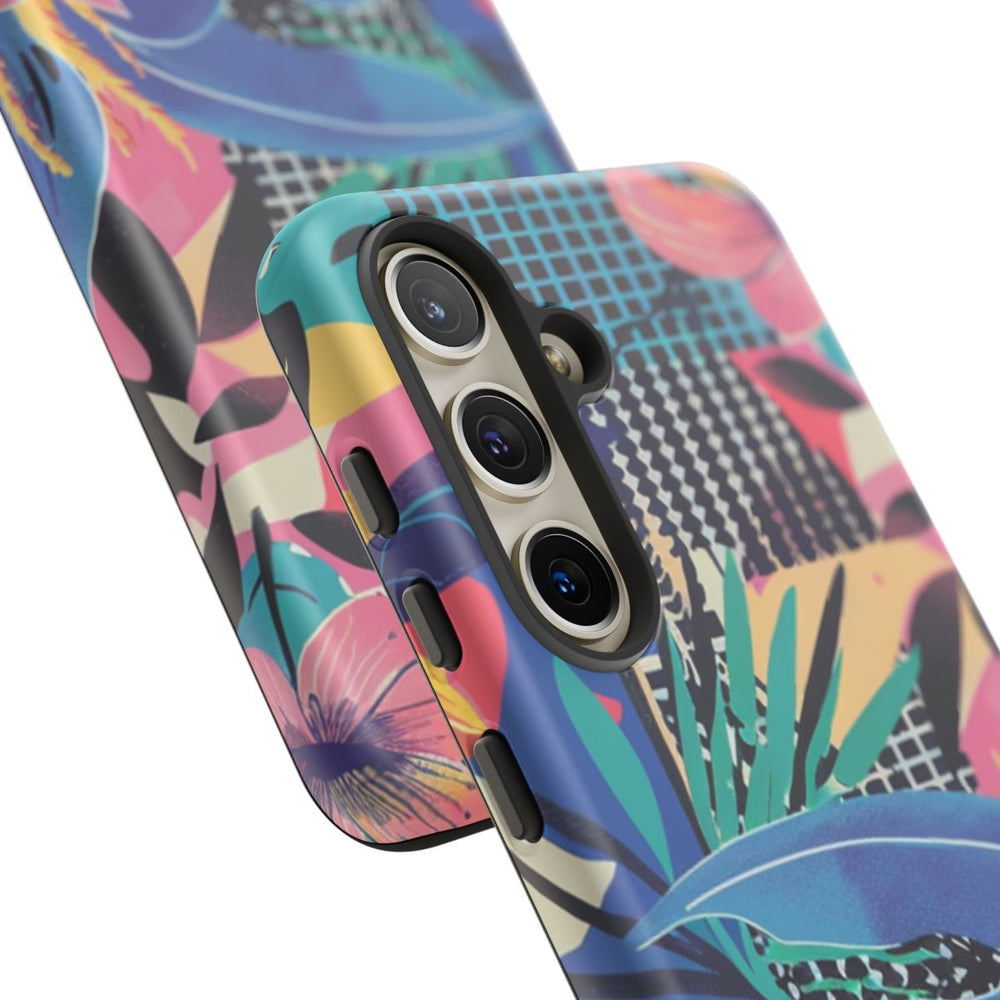 Kleurrijk Bloemenpatroon met Abstracte Accenten