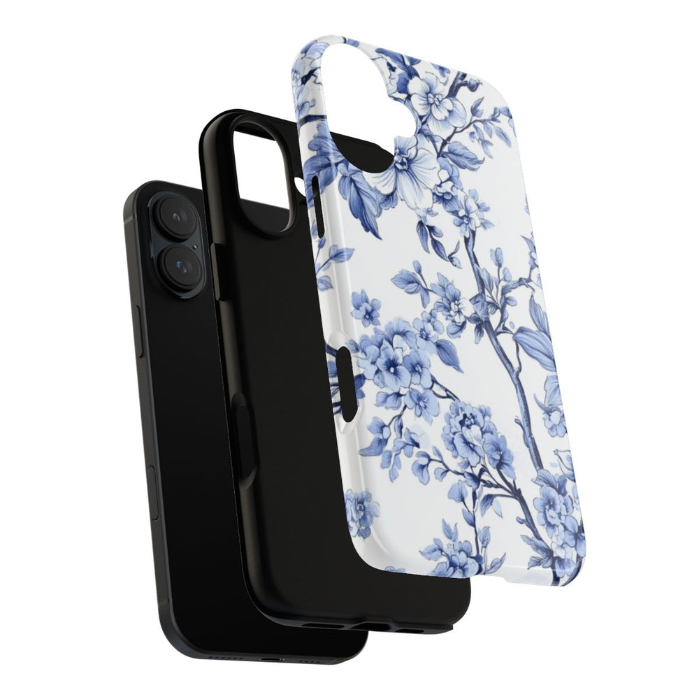 Blauw Vintage Bloemenpatroon