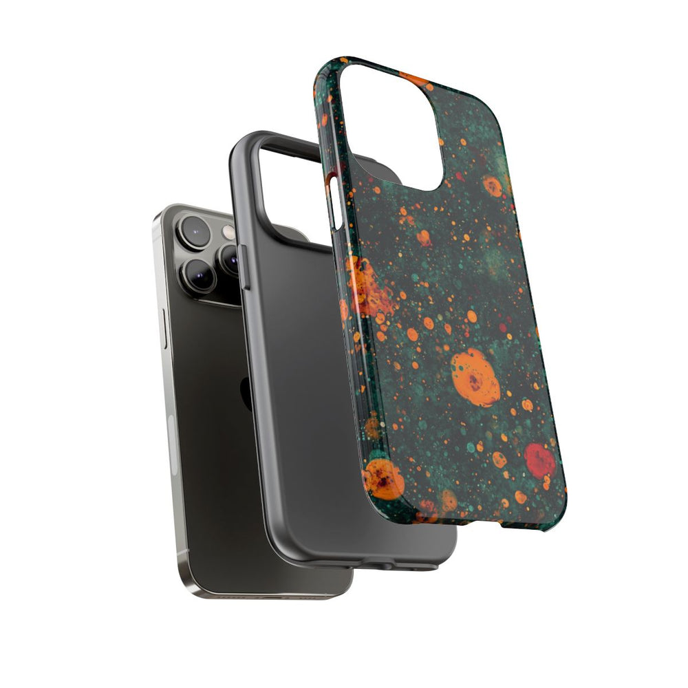 Abstracte Oranje en Teal Bellenpatroon