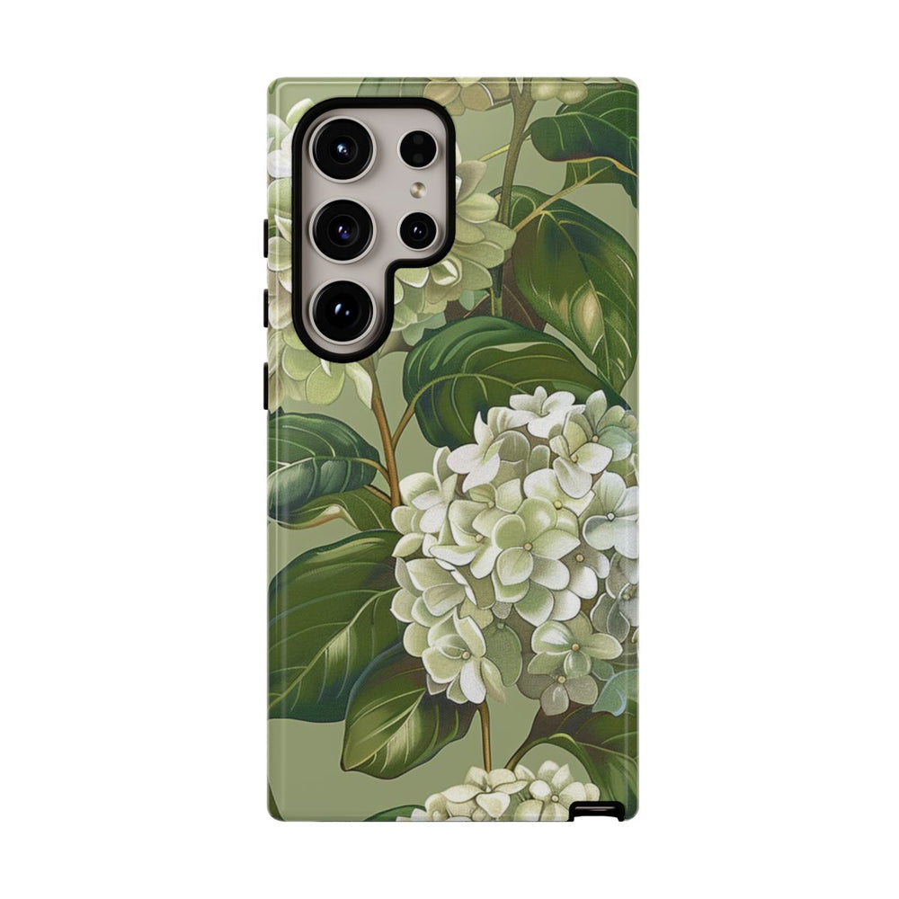 Realistisch Witte Hortensia Bloemenpatroon