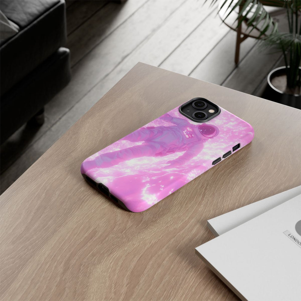 Astronaut Zwevend bij Roze Plasma