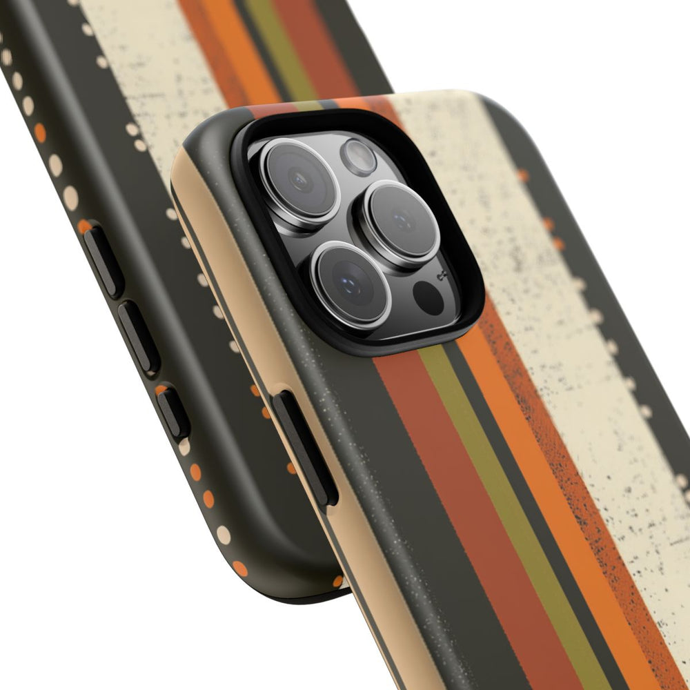 Retro Verticale Strepen en Stippenpatroon