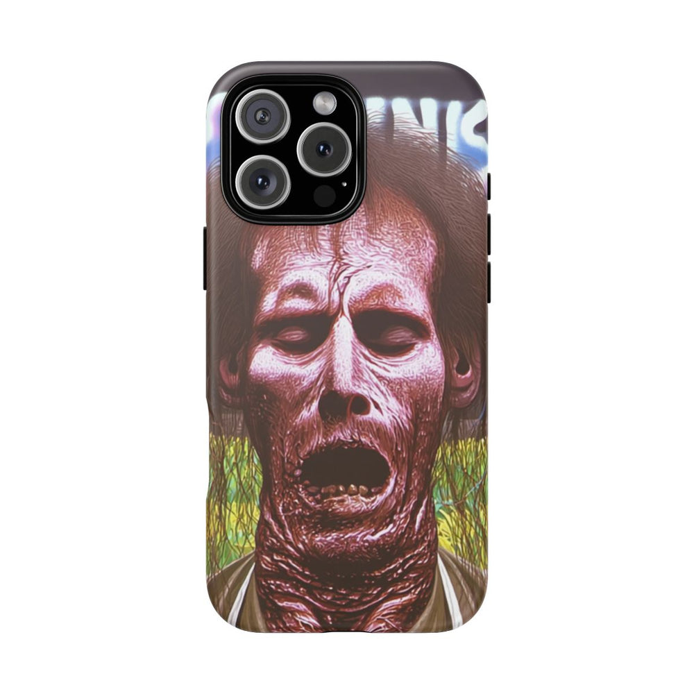 Surrealistisch Zombiegezicht met Vurige Lucht