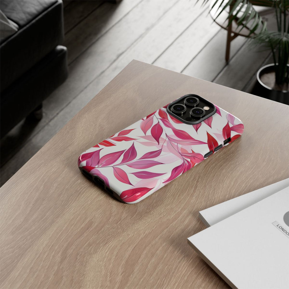 Roze en Rode Bladerenpatroon