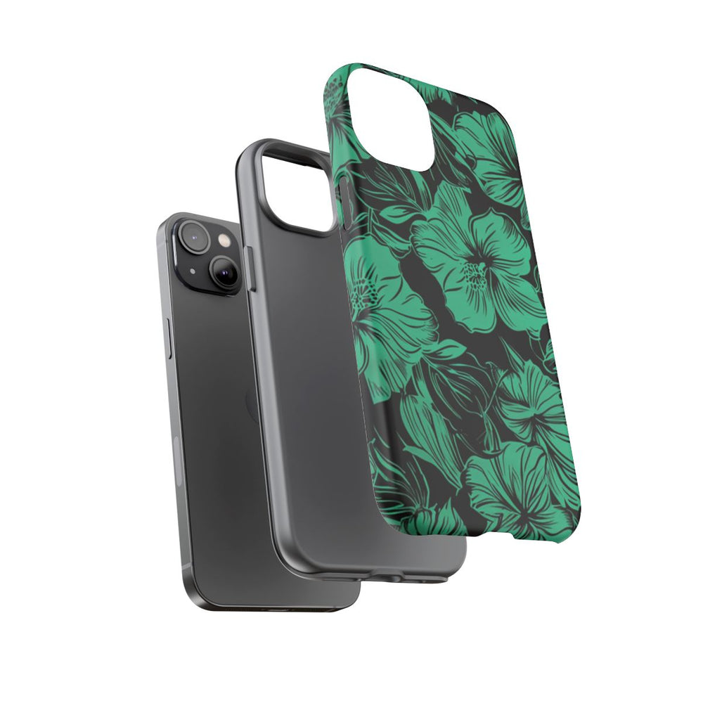 Groen Hawaïaans Bloemenpatroon