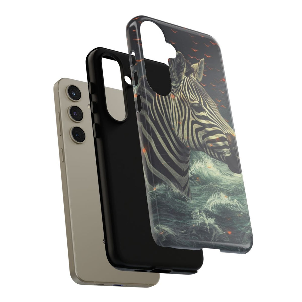 Zebra in Water met Gloeiende Vonken