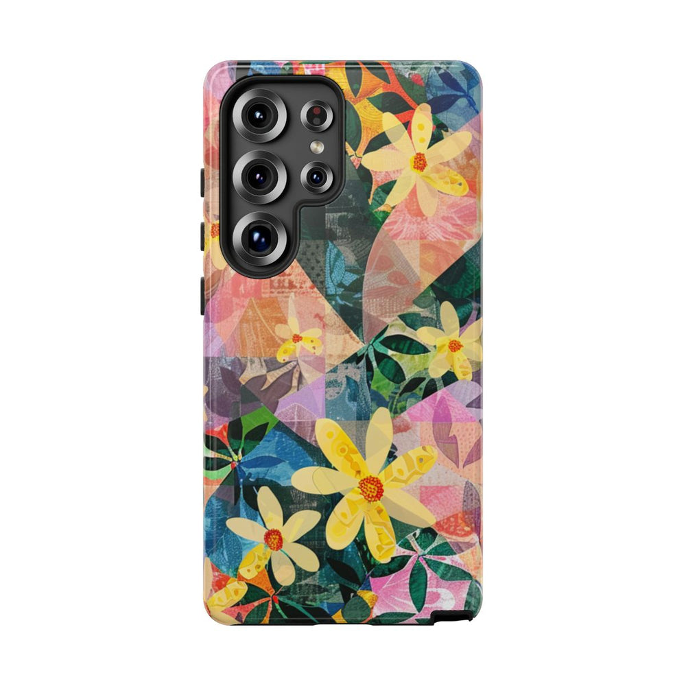 Abstract Bloemmotief met Geometrisch Patroon