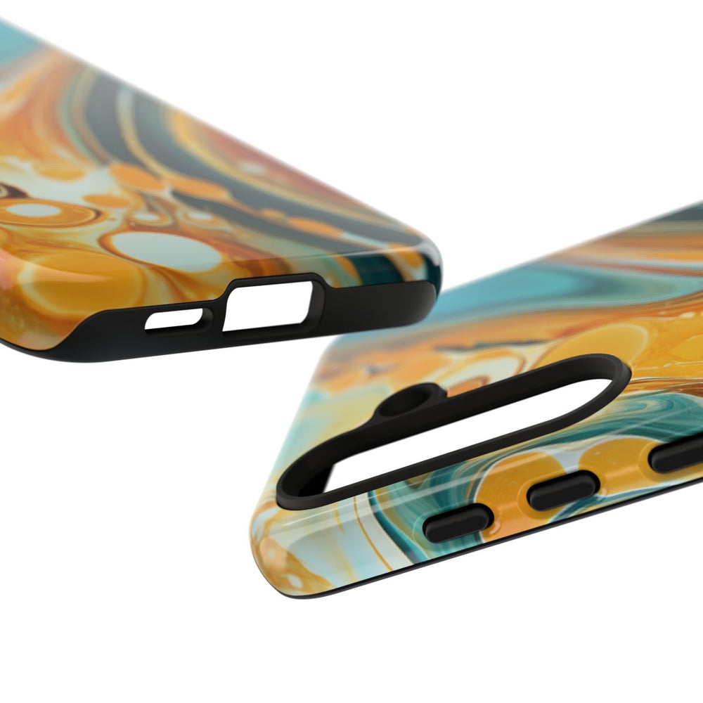 Turquoise en Honing Swirl Epoxy Patroon