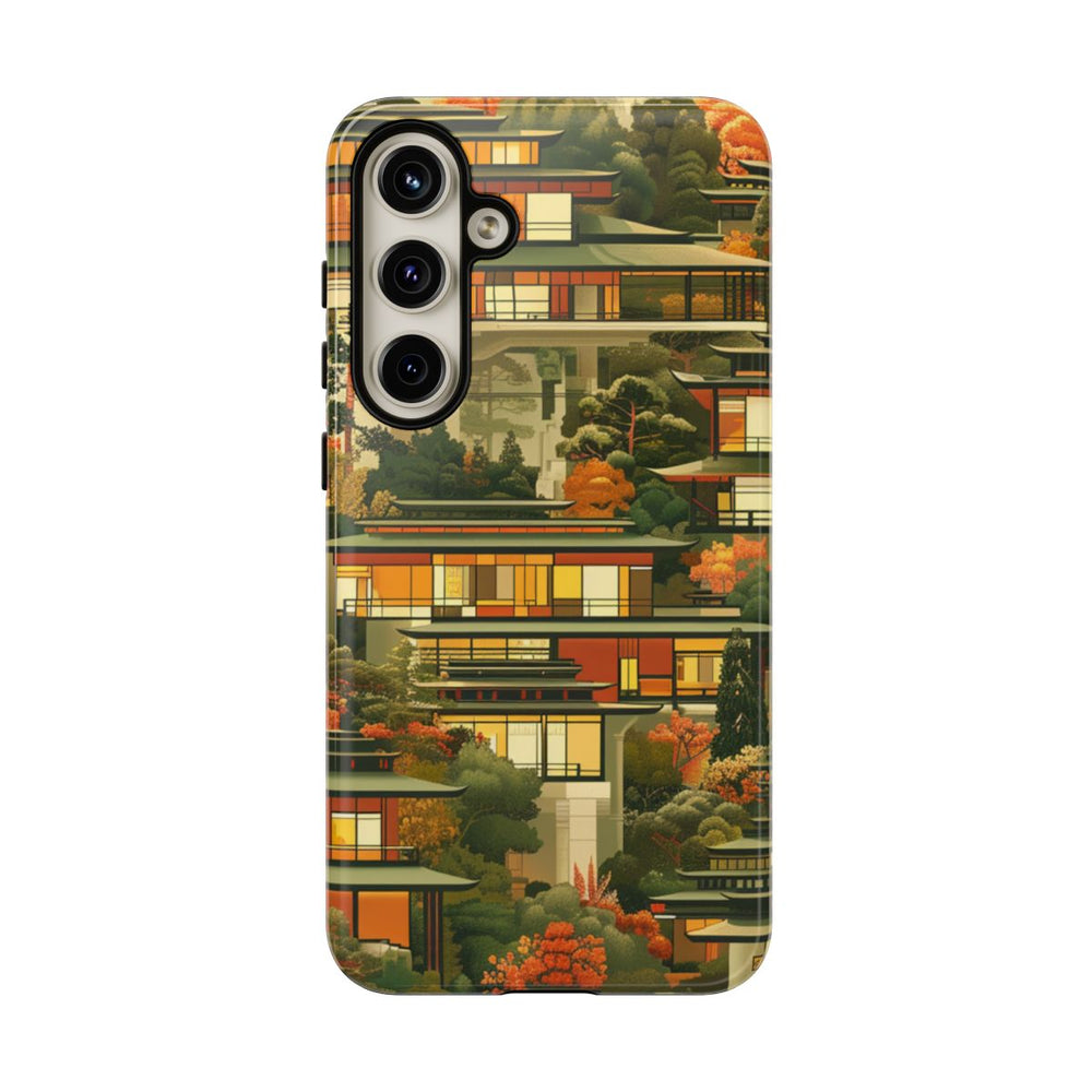 Herfstlandschap met Moderne Architectuur