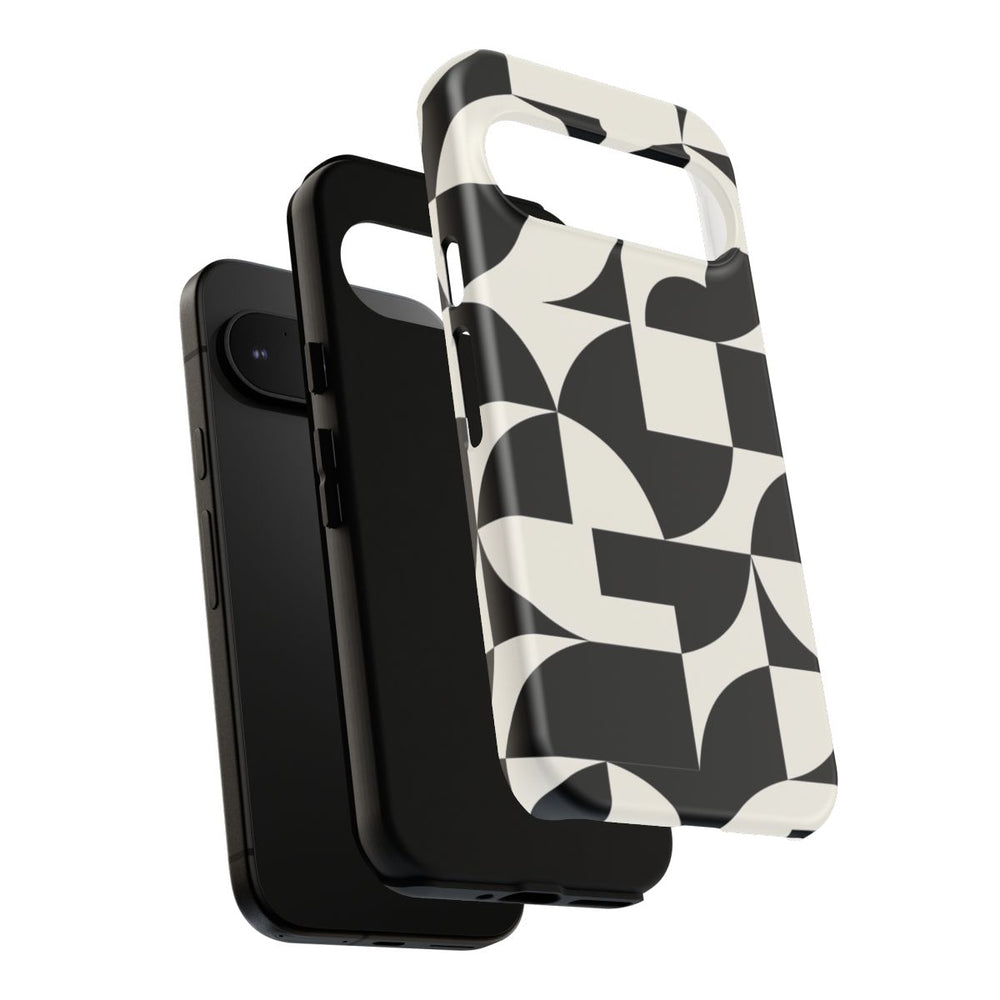 Zwart-Wit Geometrisch Abstract Patroon