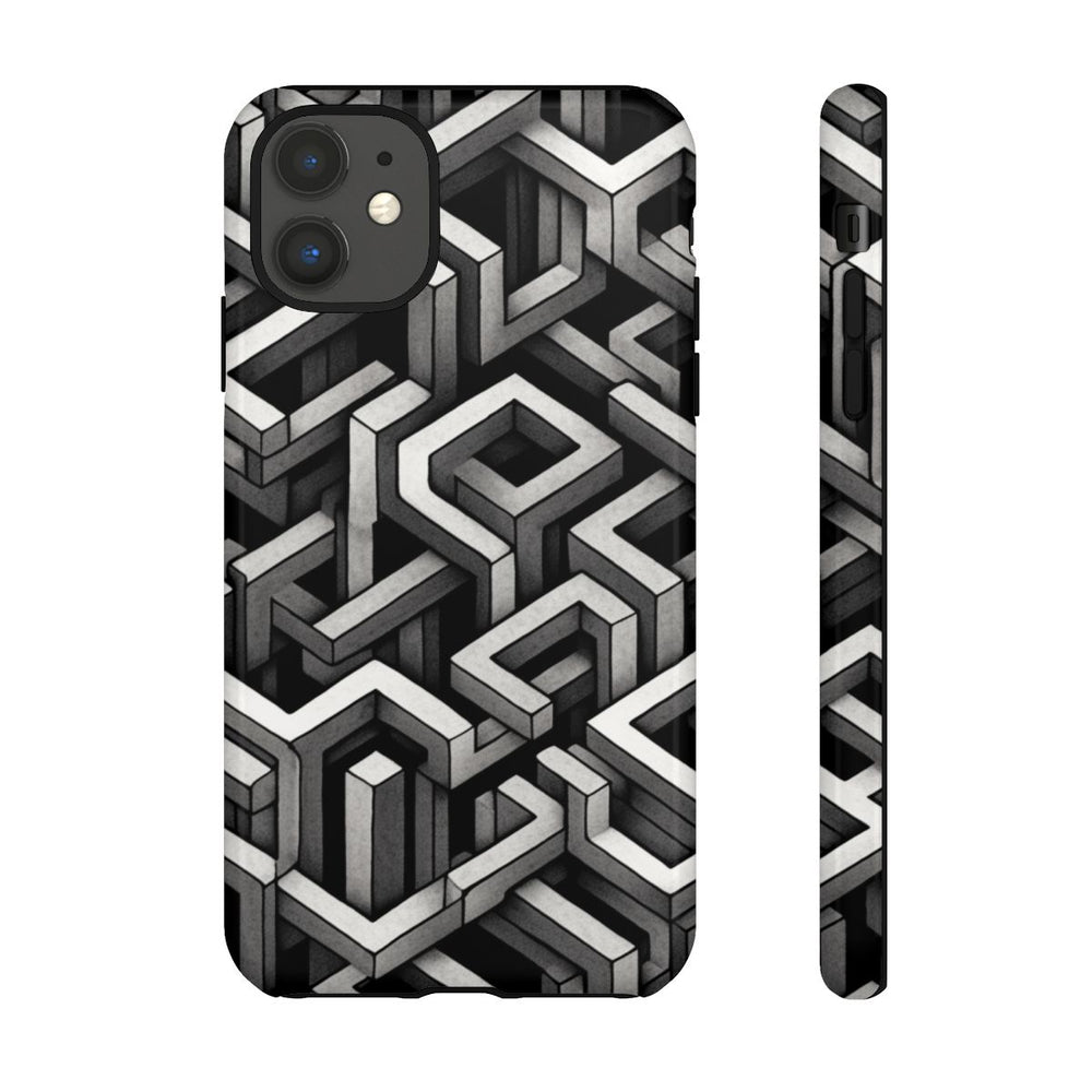 Monochrome Geometrisch Optisch Illusiepatroon