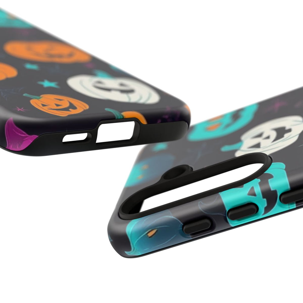Vrolijk Gekleurde Halloween Pompoenen Patroon