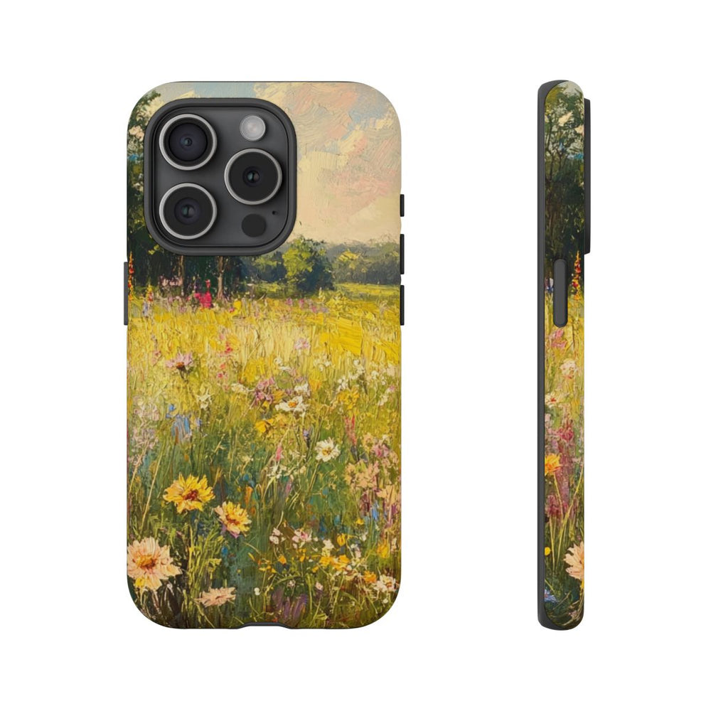 Zonnig Bloemenweide Schilderij