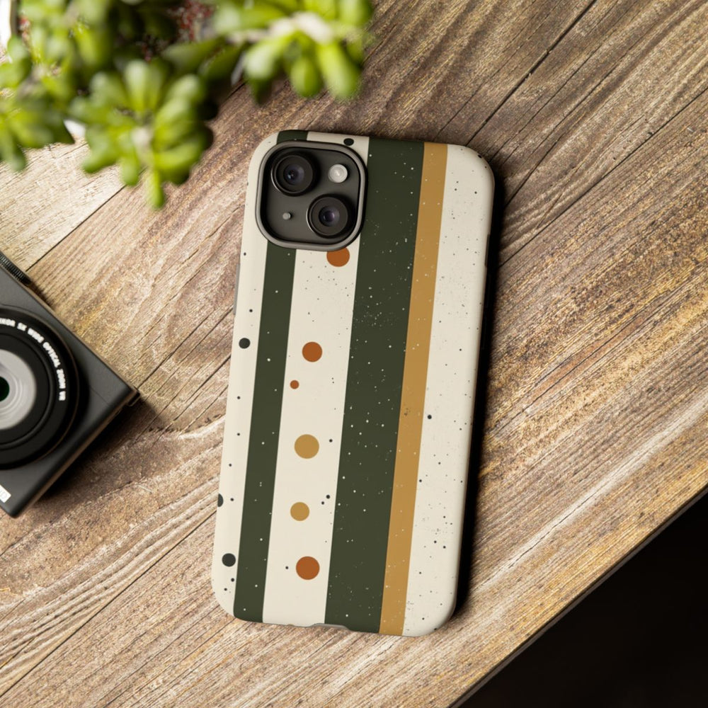 Retro Verticale Strepen en Stippenpatroon