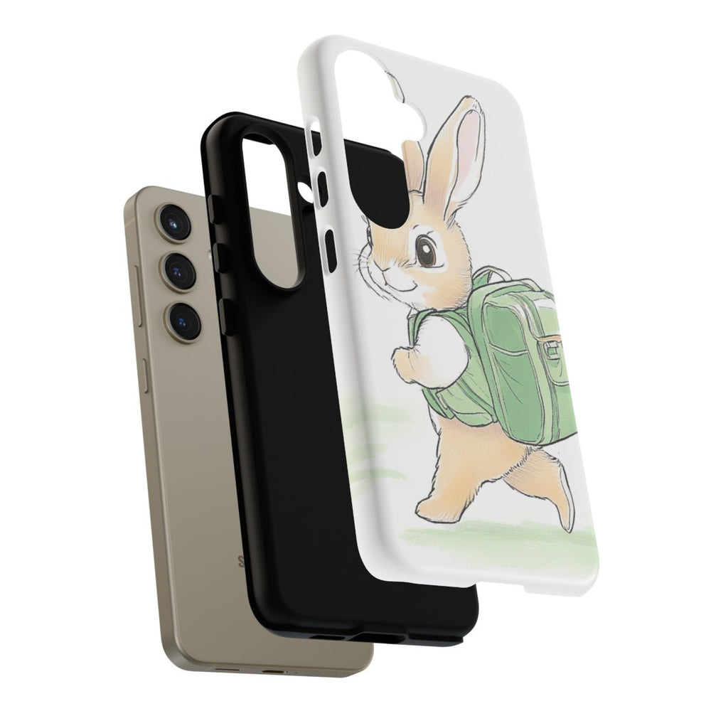 Schattig Konijntje met Groene Rugzak