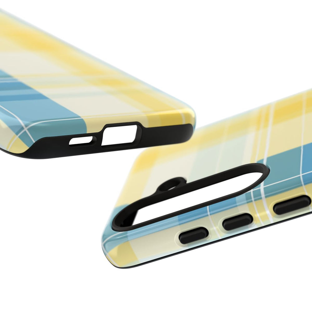 Ocean Blue en Geel Geruit Patroon