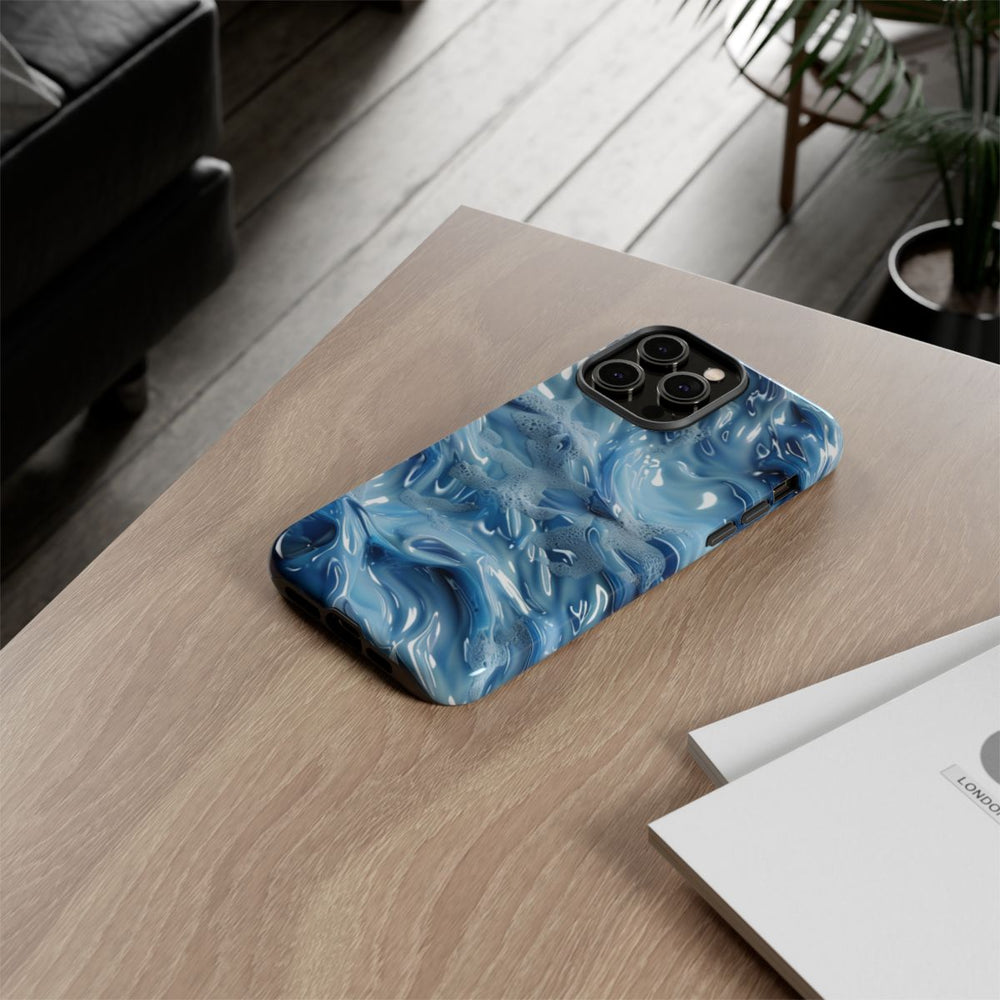 Blauw Abstract Golvend Patroon