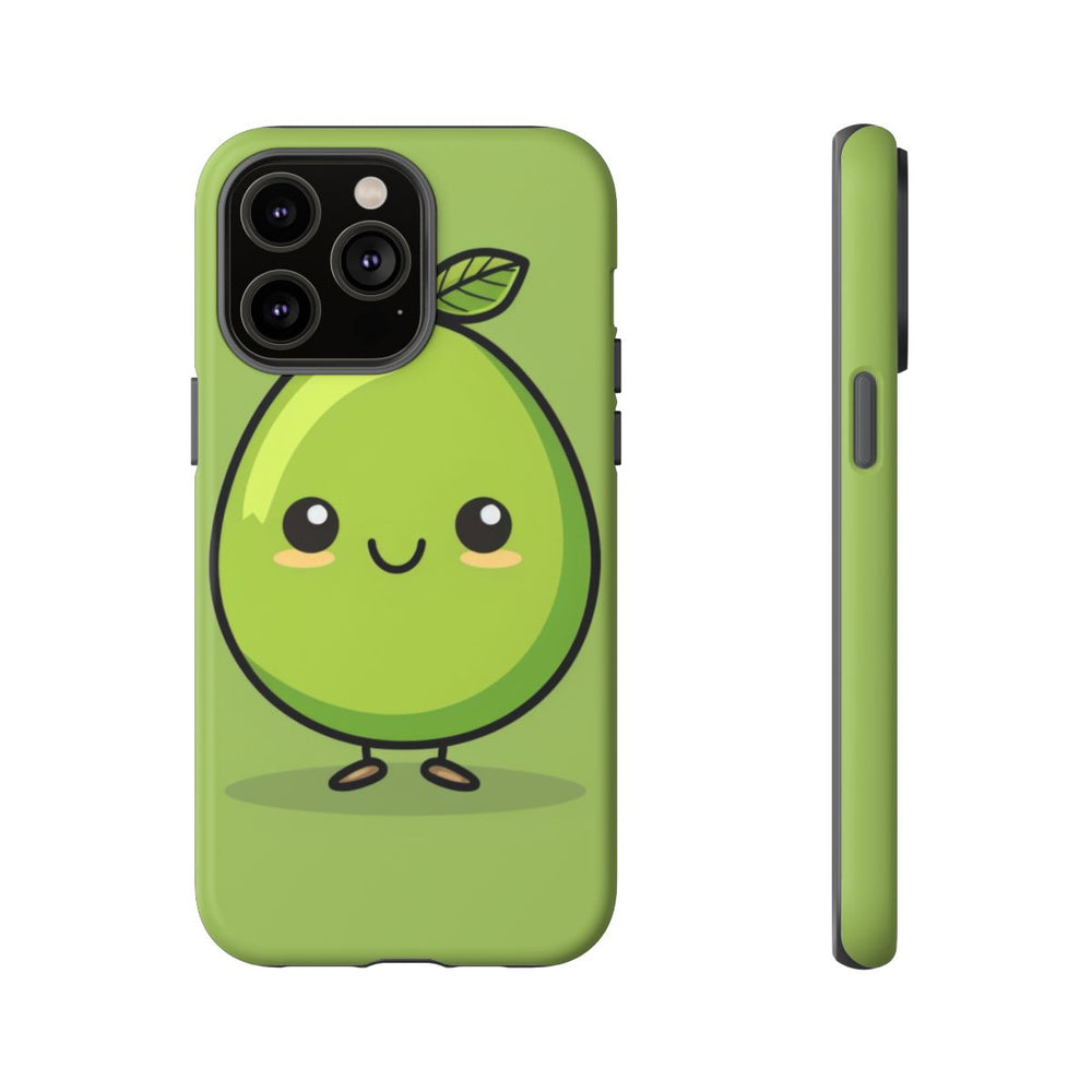 Schattige Groene Avocado in Cartoonstijl