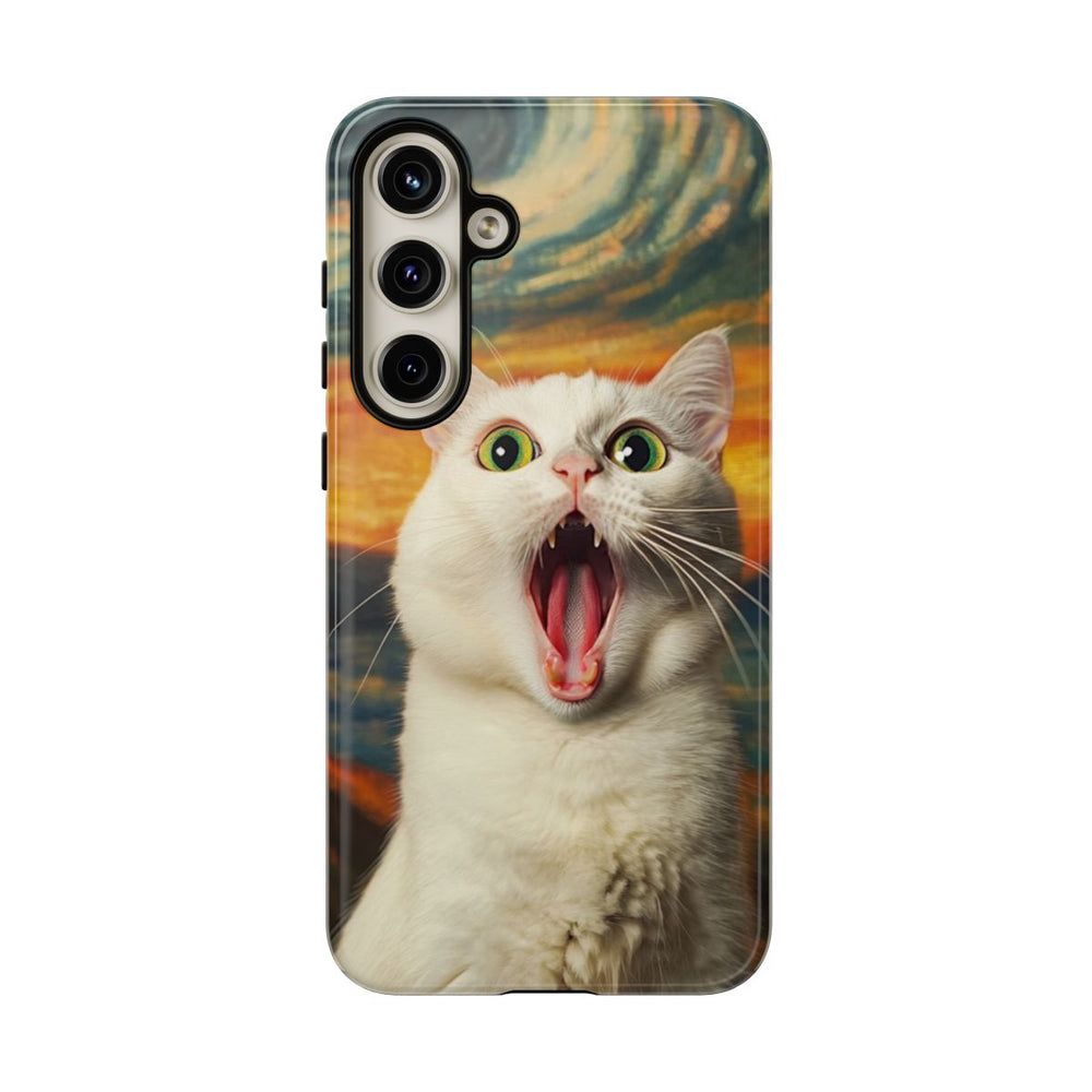 Verbaasde Witte Kat met Groene Ogen