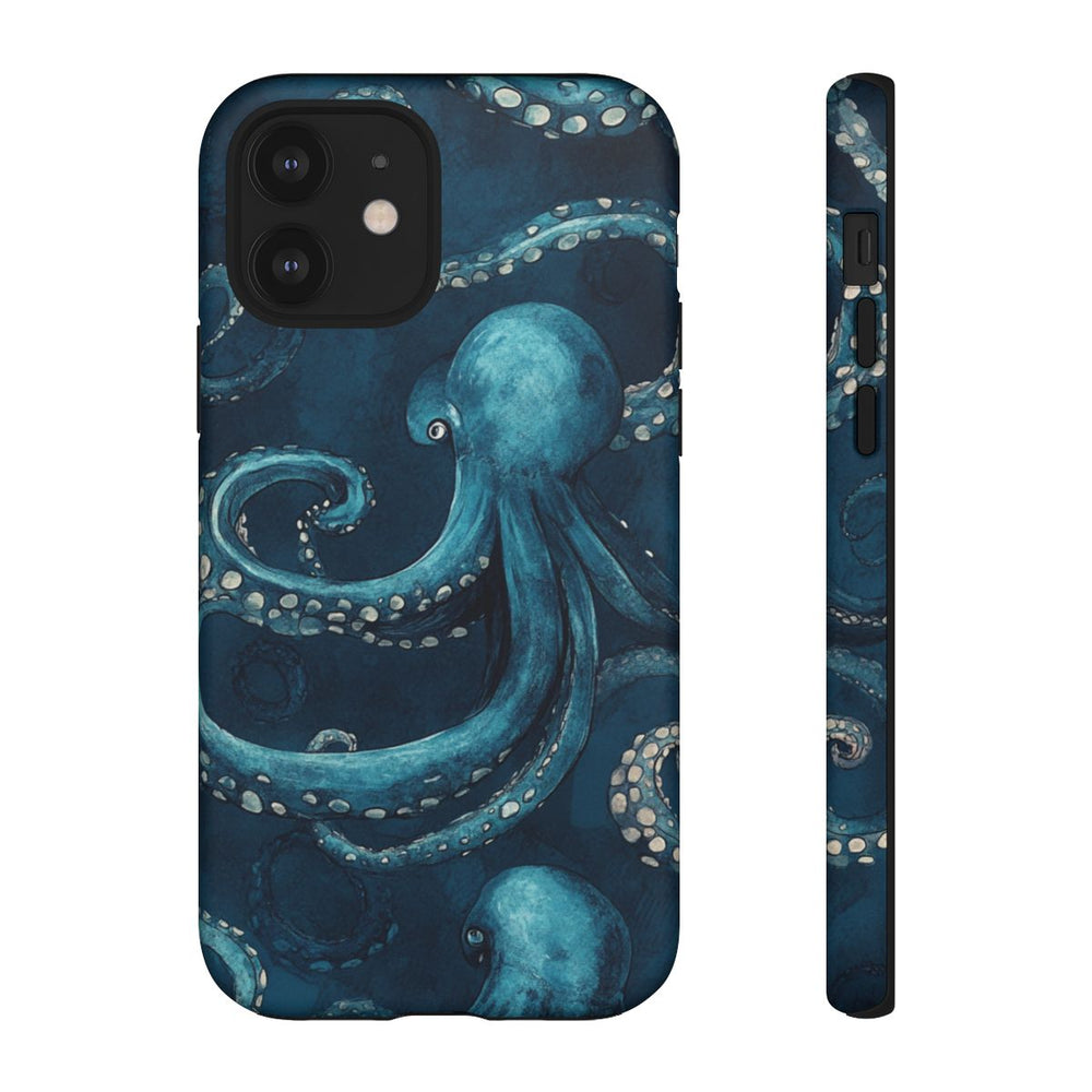 Blauw Octopuspatroon
