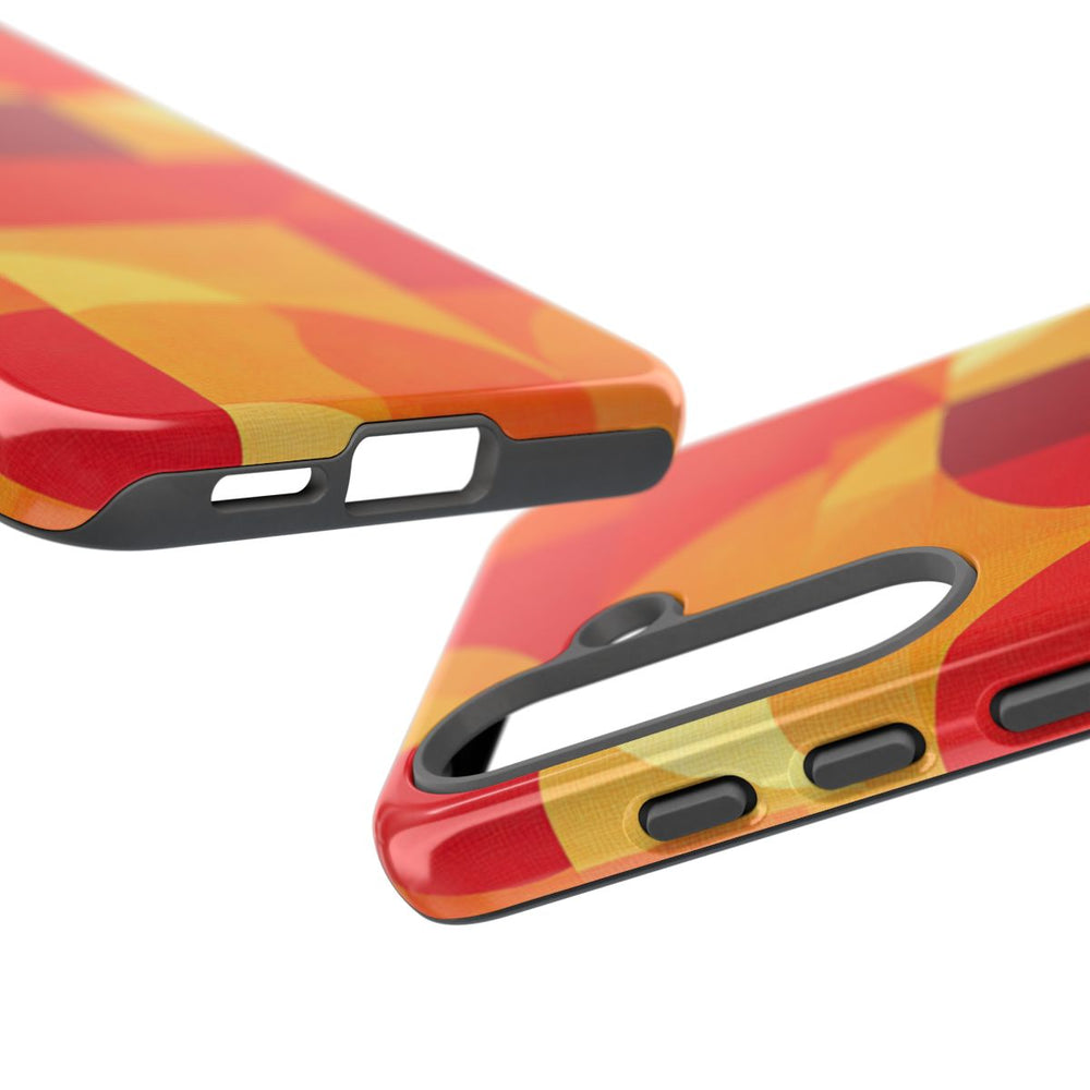 Geometrisch Rood- en Oranje-Patroon