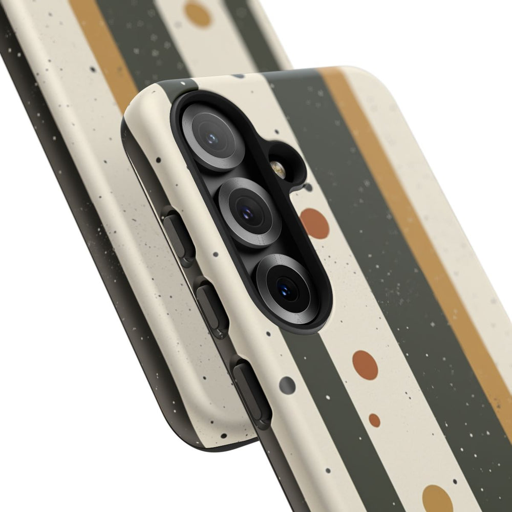 Retro Verticale Strepen en Stippenpatroon