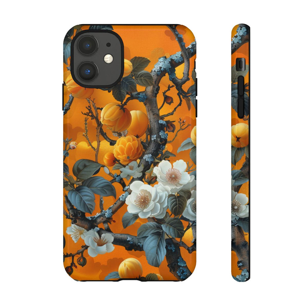 Vintage Botanisch Oranje Bloemenpatroon