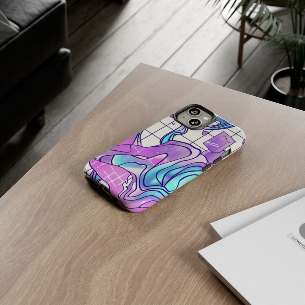 Abstract Kristal Vaporwave Patroon