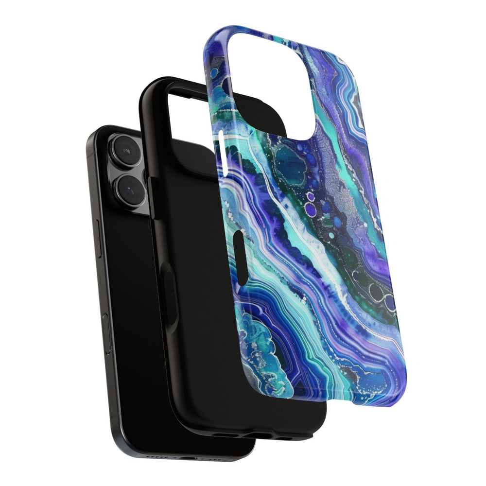 Blauw en Paars Geode-Wervelpatroon